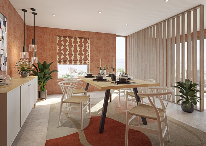 Construct, Burnt Orange - Roman Blind - Image 6